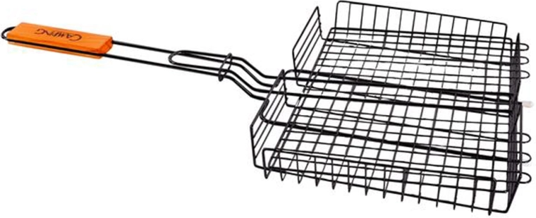 Hlboký grilovací rošt Camping 31 × 24 cm, čierny