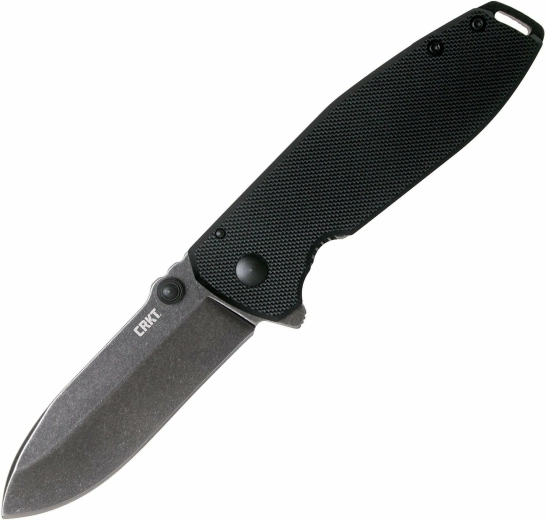 CRKT Squid XM Black vreckový nôž 7,5 cm Black Stonewash, čierny G10