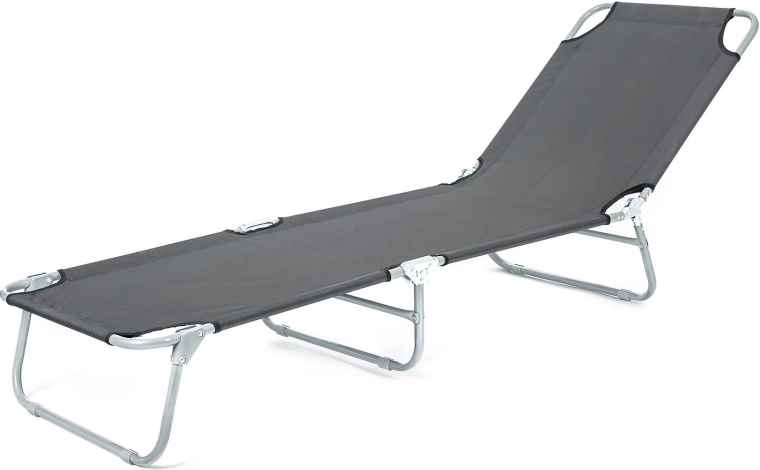 Skladacie záhradné ležadlo SUNBAY antracit 186 × 53 × 24 cm