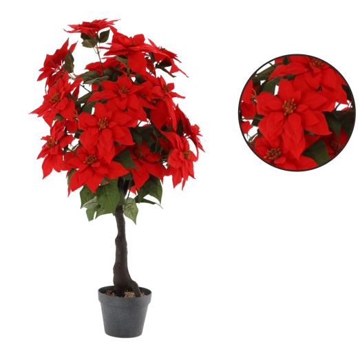 Umelý vianočný stromček s červenou betlehemskou hviezdou 100 cm