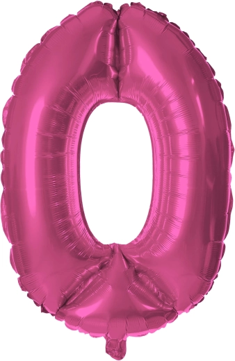 Fóliový balónik číslica 0 30 cm ružový TORO