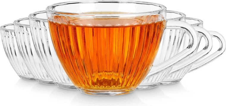 Vilde poháre s uškom 240 ml, 6 ks (rebrované)