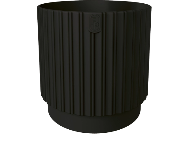 Kvetináč MIKA Cyli Petit ECO Recycled 26 cm – hlboká čierna