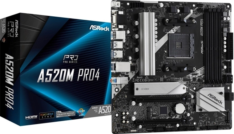 Základná doska ASROCK A520M PRO4 (AM4, microATX)