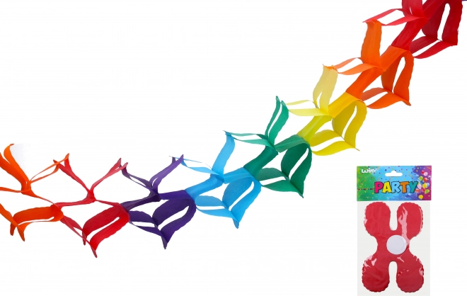 Farebná papierová girlanda 3 m