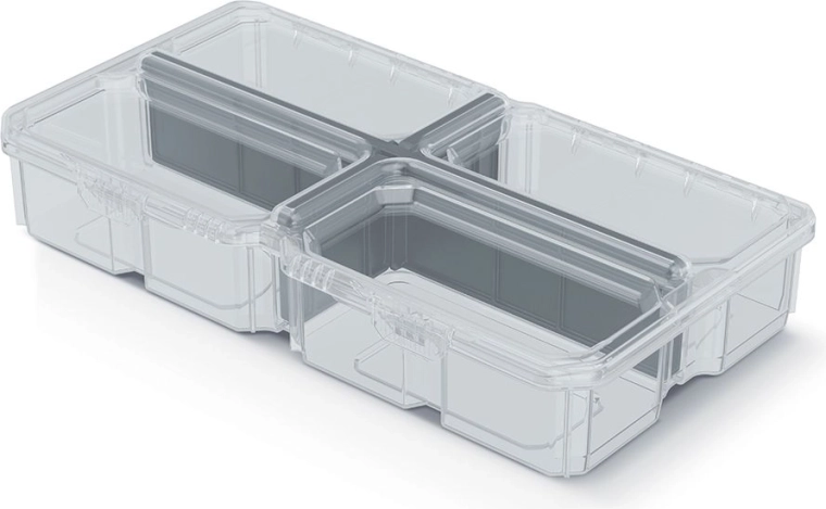 Plastový organizér s priesvitným vekom MSX BOX, 28,5 × 15,8 × 5,7 cm