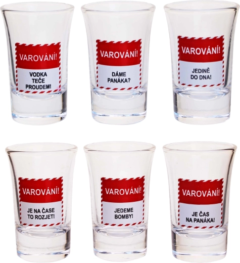 Darčeková sada panákov TORO varovania 6×40 ml