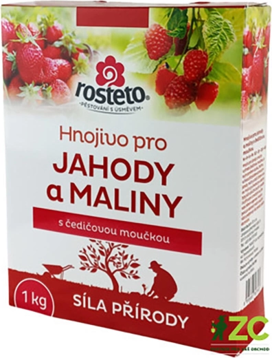 Hnojivo s čedičovou múčkou na jahody a maliny 1 kg ROSTETO