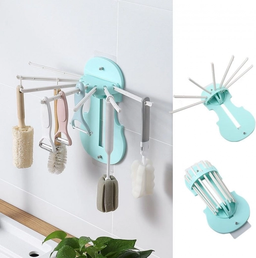 Háčik na zavesenie kuchynských doplnkov - modrý