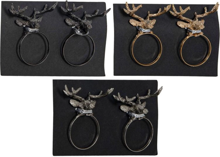 Kovový krúžok na servítky, priemer 3,7 cm, sada 2 ks