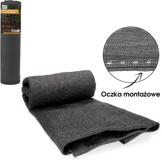 Zatieniaca sieť na plot antracit 1,5 × 25 m 135 g/m² 90 %