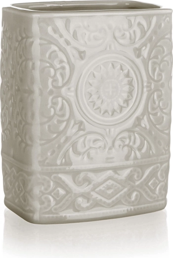 Keramický pohárik na zubné kefky sivobéžový