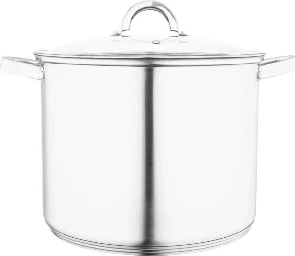 Vysoký nerezový hrniec Fabio so sklenenou pokrievkou 28 cm, 12,5 l