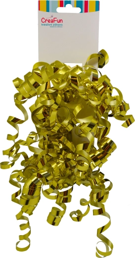 Darčeková metalická mašľa zlatá 6 mm, 2 ks