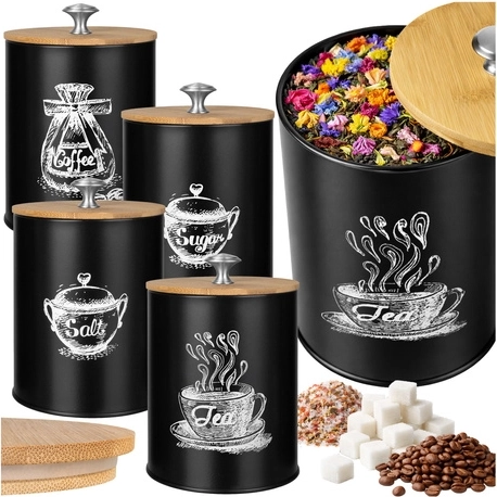 Kuchynské dózy Ruhhy loft 1,5 l – 4 ks