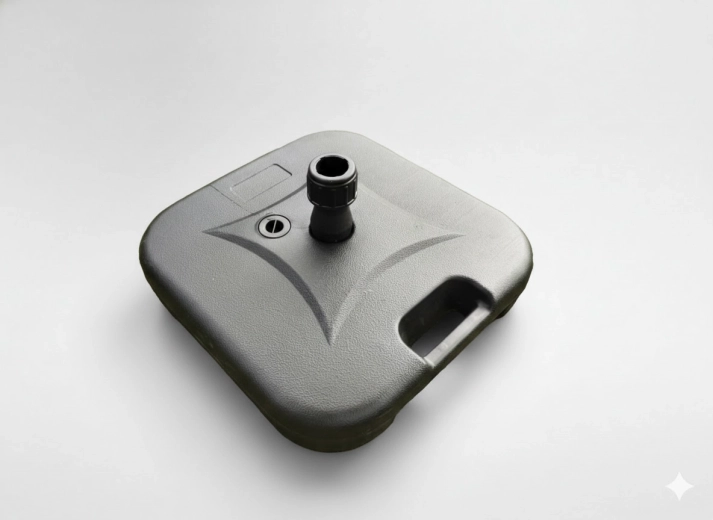 Základňa pre záhradný slnečník na vodu 19 l, 44 × 44 × 12,5 cm, čierna