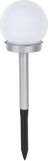 Solárna záhradná lampa guľa 10 cm s hrotom a 1 LED, IP44