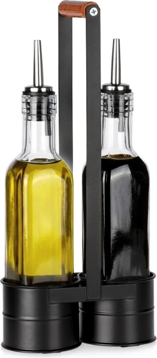 Sklenená sada na olej a ocot v stojane 2×250 ml
