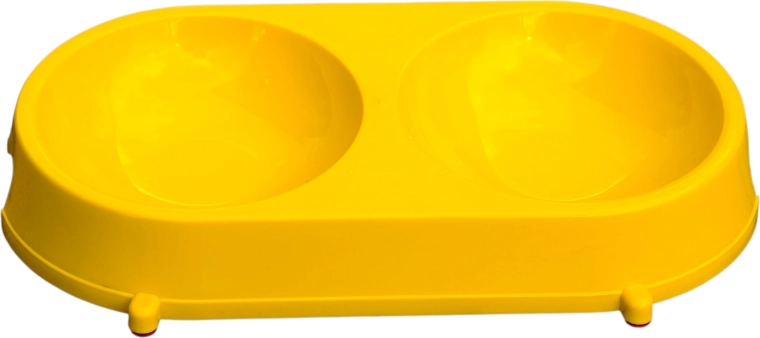 Plastová dvojitá miska pre psov a mačky – malá