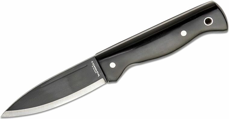 Taktický outdoorový nôž Condor Darklore 11 cm s čiernou micartou a puzdrom Kydex