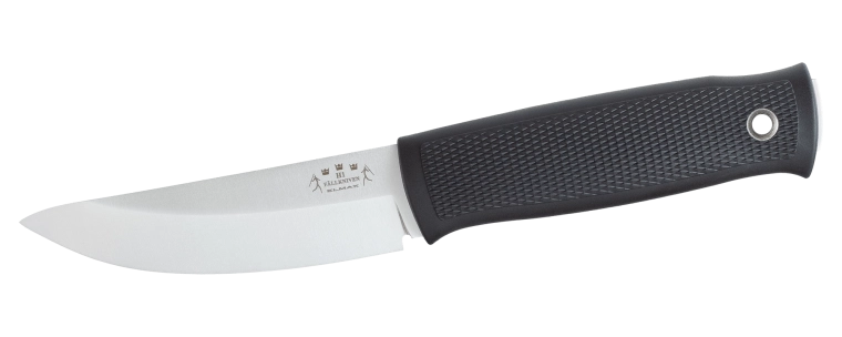 Fällkniven H1 Elmax lovecký nôž 10 cm, čierny, Thermorun, puzdro Zytel