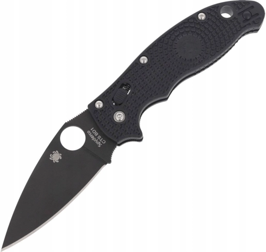 Zatvárací nôž Spyderco Manix 2 Lightweight Black, čierny DLC povrch, FRN rukoväť 8,6 cm