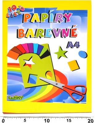Farebné papiere A4 180 g/m², 10 listov