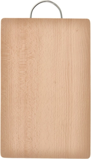 Drevená krájacia doska s kovovou rukoväťou 33 × 21,5 cm