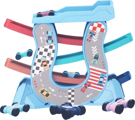 Autodráha s rampami a 4 mini autami