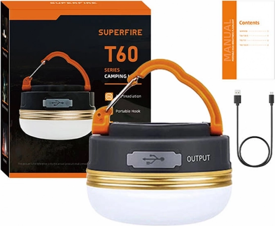 Kempingová lampa SuperFire T60