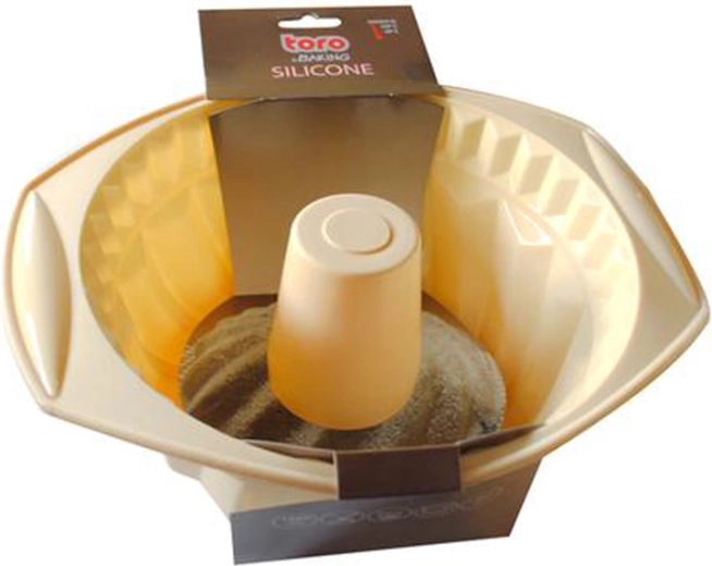 Silikónová forma na bábovku s úchytmi Toro krémová