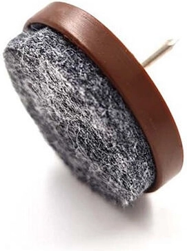 Filcové podložky s klincami na ochranu podlahy 28 mm, hnedé (8 ks)