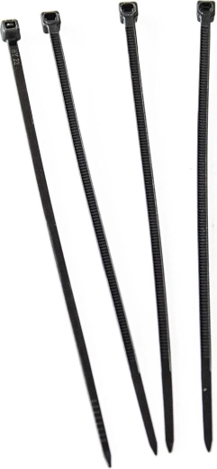 Viazacie nylonové pásky 400 × 4,8 mm, čierne (50 ks)