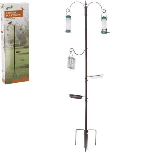 Záhradné kŕmidlo pre vtáky 190 cm z nehrdzavejúcej ocele