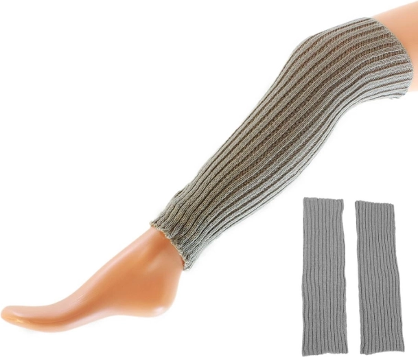 Bq14e hrejivé návleky na nohy sivé