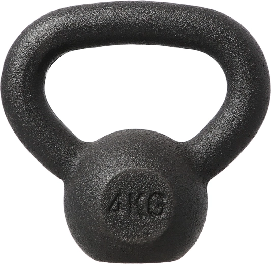 Liatinový kettlebell HMS 4 kg, čierny