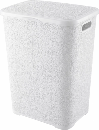 Kôš na špinavú bielizeň 60 l, biely plast