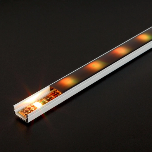 Biela hliníková U lišta na LED pásik 1000 × 17 × 8 mm
