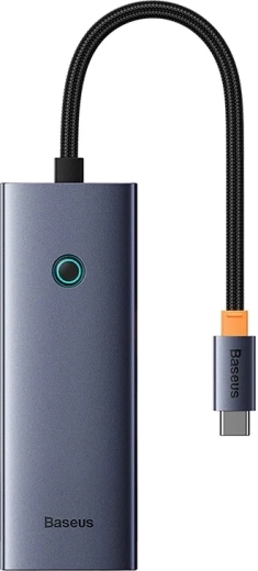 Baseus UltraJoy USB‑C hub 5 v 1 (HDMI 4K@30 Hz, 3× USB 3.0, USB‑C PD) sivý