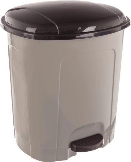 Pedálový odpadkový kôš z plastu UH 11,5 l, kávovohnedý