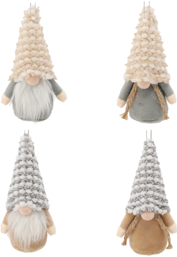 Vianočná ozdoba škriatok na zavesenie 8 × 15 cm