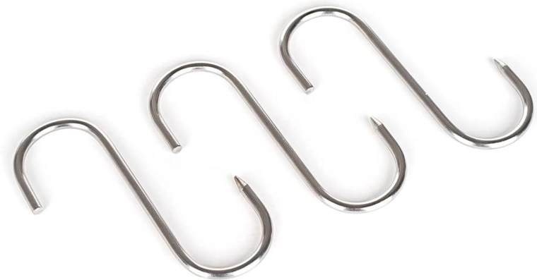 Háčiky do údiarne AKCENT nerezové 11 × 8,5 cm, priemer 5 mm (3 ks)