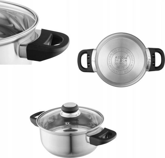 Altom Design Emilio nerezový hrniec 1,9 l s pokrievkou 18 cm