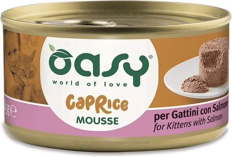 oasy caprice mousse pre mačiatka s lososom 85 g