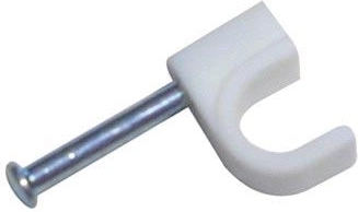 Okrúhle káblové príchytky 12 mm, biele, 20 ks