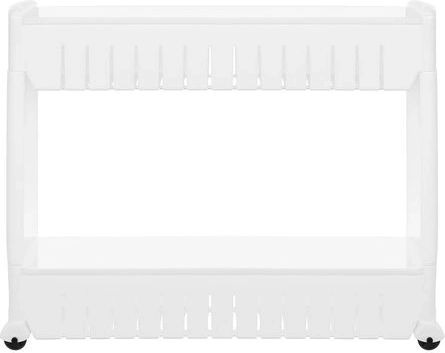 Mobilná kuchynská alebo kúpeľňová polička na kolieskach biela