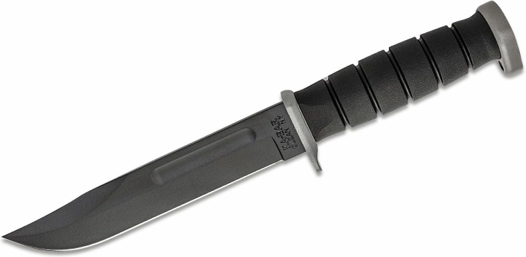 KA-BAR Extreme Fighting/Utility nôž D2, 18 cm, čierny, Kraton G, puzdro Kydex