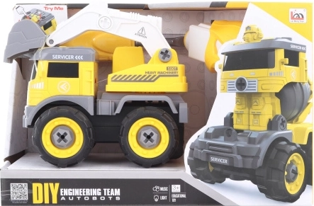 Skrutkovací diaľkovo ovládaný bager s prestavbou na robota