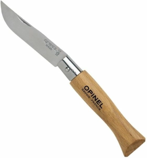 Opinel N°05 Inox vreckový nôž 6 cm z bukového dreva