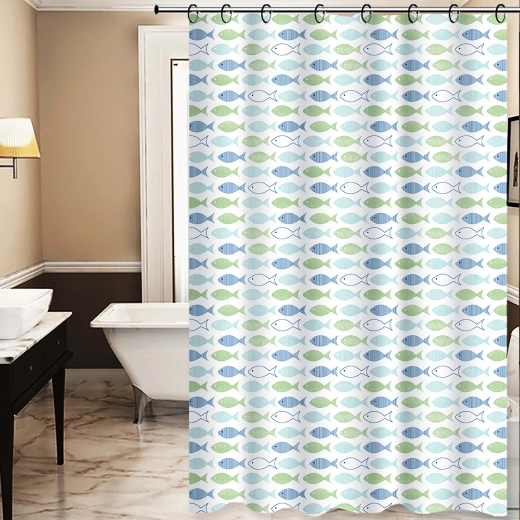 Sprchový záves Toro Premium 178 × 199 cm s motívom rybičiek
